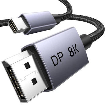 Кабель UGREEN DP122 Mini DisplayPort - DisplayPort v1.4 1.5 м Чорний, 8K 60Hz, 4K 240Hz, 32.4 Гбіт/с, Dynamic HDR (35283)