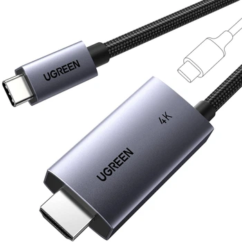 Кабель Ugreen CM675 USB-C > HDMI 2.0 4K 60Hz HDR PD 100W 2 м Сірий (65020)