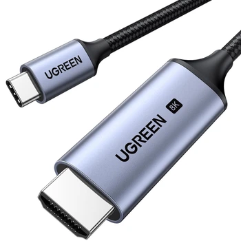 Кабель Ugreen CM565 USB-C - HDMI 2.1 1.5 м 8K 60Гц 4K 240Hz HDR10+ VRR eARC Сірий (90451)