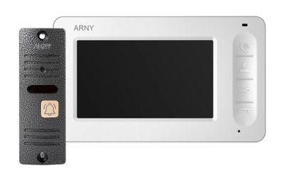 Аналоговый комплект видеодомофона ARNY AVD-4005 (AVD-405 4.3'' + AVP-05 (v.2)), White + Gray
