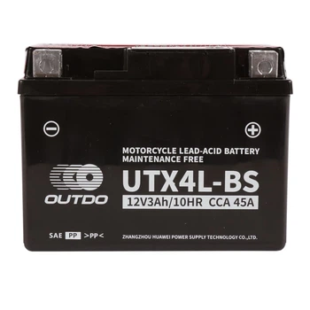 Мото аккумулятор OUTDO Moto AGM 6CT 3Ah R+ UTX4L-BS