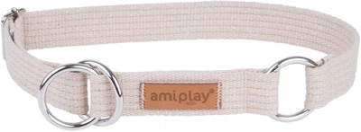 Нашийник для собак Amiplay Cotton півзачіпний XXL Бежевий (5907563210509)