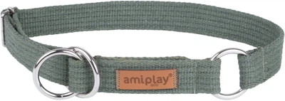 Нашийник для собак Amiplay Cotton півзачіпний XXL Хакі (5907563210646)