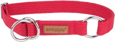 Нашийник для собак Amiplay Cotton півзачіпний XL Червоний (5906160224865)