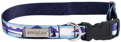 Нашийник для собак Amiplay BeNature півзачіпний XL Trails (5907563306110)