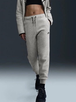Спортивные штаны на флисе женские Nike W Nsw Tch Flc Mr Jgger 2 HV6779-063 L Серые (0197860234710)