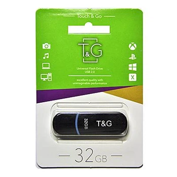 Флеш накопичувач USB 32Gb T&G Shorty TG012, Black, USB 2.0 (TG012-32GBBK)