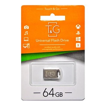 Флеш накопитель USB 64Gb T&G Metal TG105, Silver, USB 2.0 (TG105-64G)
