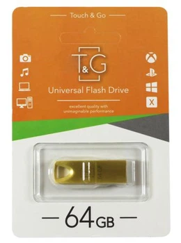 Флеш накопитель USB 64Gb T&G Metal TG117, Gold, USB 2.0 (TG117GD-64G)