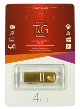 Флеш накопитель USB 4Gb T&G Metal TG117, Gold, USB 2.0 (TG117GD-4G)