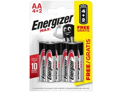 Батарейка ENERGIZER AA/LR6 MAX (4+2) 6шт