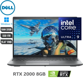 Ноутбук Dell Precision 3591 / 15.6'' (1920x1080) IPS / Intel Core Ultra 9 185H / 64Gb DDR5 / SSD 1Tb / Nvidia RTX 2000 (8Gb / GDDR6 / 128Bit) / Windows 11 / Б/В