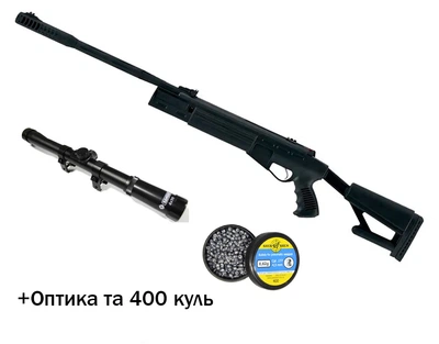 Пневматична гвинтівка Hatsan AirTact + кулі та оптика