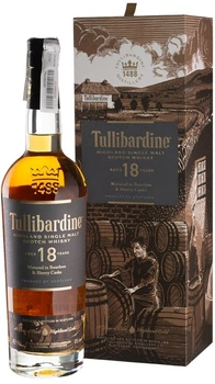 Виски Tullibardine 18 лет выдержки 0.7 л 43% в подарочной коробке (5060074864422)