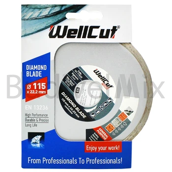 Диск алмазний відрізний Wellcut Promo 115x5x22,23 мм суцільний