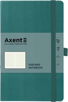 Записна книга Axent Partner А5- 125х195 мм 96 аркушів клітинка зелена (8201-63-A)