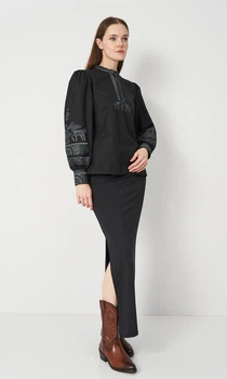 Вишиванка жіноча vishivano4ka 545-5 56 чорна