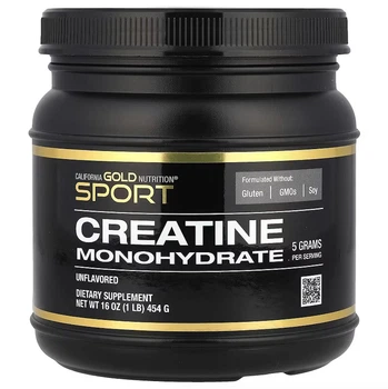 Моногидрат креатина, California Gold Nutrition, Sport, без добавок, 454 г