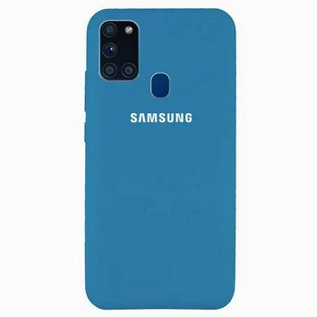Чехол-накладка Silicone case для Samsung Premium M31 Azure (10) синий