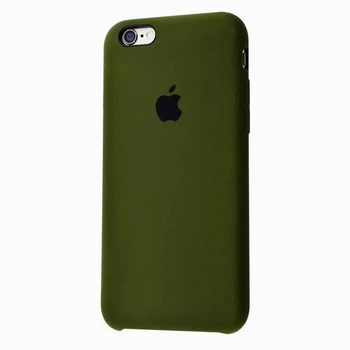 Чехол-накладка Silicone case для IPhone 5/5s (012) Khaki зеленый