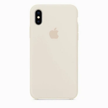 Чехол-накладка Silicone case для IPhone Xs max Antique white бежевый