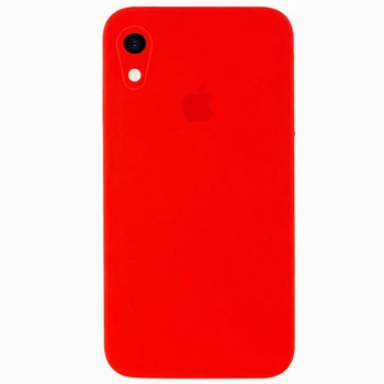 Чохол-накладка Silicone Full case camera SQUARE (квадратні) для iPhone Xr Red (24) червоний
