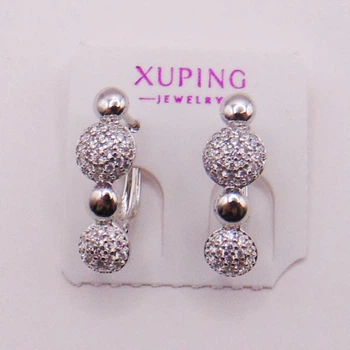 Серьги медицинский сплав родий Xuping 17х5 xp18