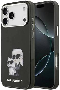 Панель Karl Lagerfeld IML Aquarelle Karl & Choupette & Logo MagSafe для Apple iPhone 17 Pro Black (3666339531195)