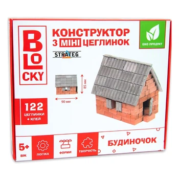 Строительный набор для творчества Strateg Blocky Домик, 31023