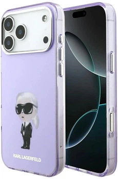 Etui Karl Lagerfeld IML Aquarelle Karl & Choupette & Logo MagSafe do Apple iPhone 17 Pro Max Purple (3666339531522)