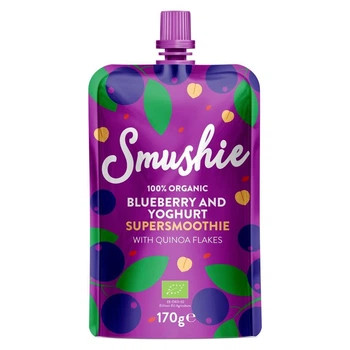 Чернично-йогуртовый суперсмузи Salvest Smushie BIO Breakfast Boost с хлопьями киноа 170 г