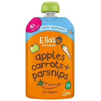 Пюре фруктове Ella's Kitchen BIO Морква, яблуко та пастернак для дітей від 4 місяців 120 г