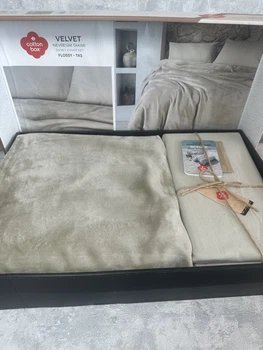 Постільна білизна Cotton box євро 200•220 см преміум класу турецька бежевий