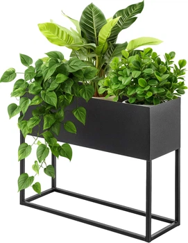 Квітник з горщиком Kadax 60x50 см Чорний (K10700)