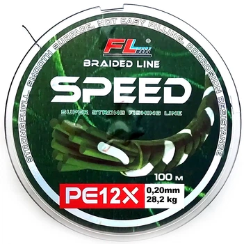 Шнур SPEED PE12X 0,22 31.8 кг 100м