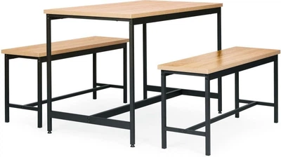 Zestaw mebli ModernHome by Multistore stół do jadalni 110 x 60 cm, 2 ławki (CZCY1106075T-MD-O)