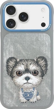 Etui plecki Nimmy Big Eyed Pet 2.0 Dog Apple iPhone 17 Gray (6971080313509)