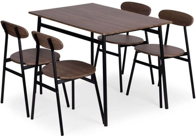 Zestaw mebli ModernHome by Multistore stół do jadalni 110 x 70 cm, 4 krzesła (OSLO-WD)