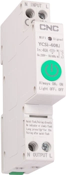Inteligentny 1-kontaktowy Wi-Fi przełącznik CNC YCSi-40WJ (HS083502)