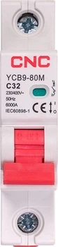 Модульний автоматичний вимикач CNC Electric YCB9-80M 1P C32 6ka (NV821457)