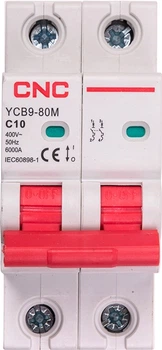 Модульний автоматичний вимикач CNC Electric YCB9-80M 2P C10 6ka (NV821488)