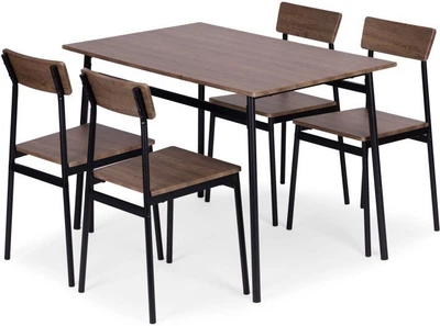 Zestaw mebli ModernHome by Multistore stół do jadalni 110 x 70 cm, 4 krzesła (MALMO-WD)