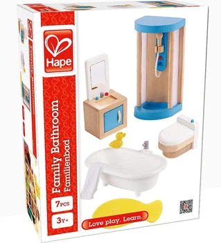 Meble dla lalek Hape drewniana łazienka 6010094 (6943478004498)