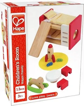 Meble dla lalek Hape drewniany pokój dziecięcy 6010099 (6943478004542)