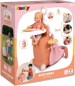 Чемодан для ляльок Smoby Baby Nurse 3в1 1440982 (3032162203927)