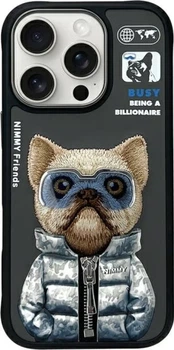 Etui plecki Nimmy Cool&Cute 2.0 Dog do Apple iPhone 16 Pro Black (6971080319402)