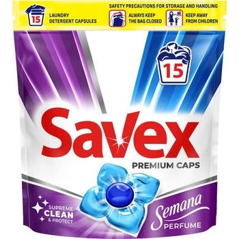 Капсулы для стирки Savex Premium Caps Semana Perfume 15 шт (3800024046865)