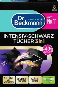 Серветки для відновлення чорного кольору Dr. Beckmann Intensiv-Schwarz 3in1 8шт
