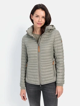 Куртка демисезонная с капюшоном женская Camel Active Blouson 330530-9E50-36 36 Серый/Зеленый (4064478866113)