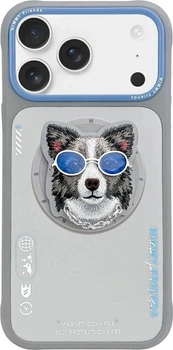 Etui plecki Nimmy Glasses Cool Dog MagSafe do Apple iPhone 17 Pro Gray (6971080314452)